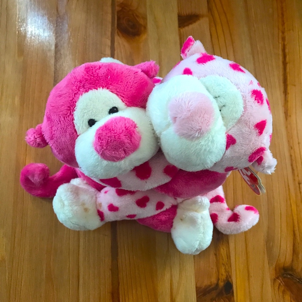 Ty Beanie Buddy Romeo & Juliet -Adorable Friends Wrapped In A Hug  8"- MWMT